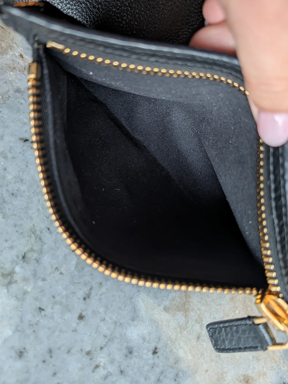 Tom Ford Black Leather Alix Bag with Gold Hardware